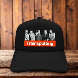 Trainspotting Mens Trucker Hat Black Snapback 90s Cult Film Original Poster